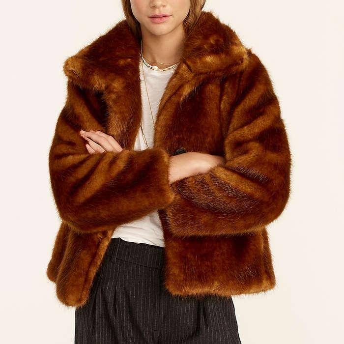 J.Crew Collection Faux-Fur Jacket