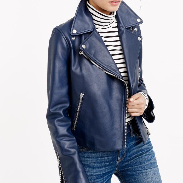 J.Crew Collection Leather Motorcycle Jacket
