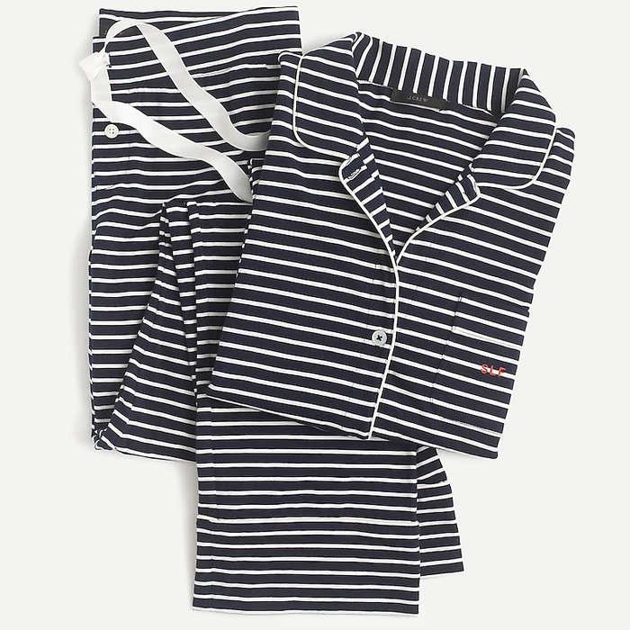 J.Crew Dreamy Cotton Pajama Set In Stripe