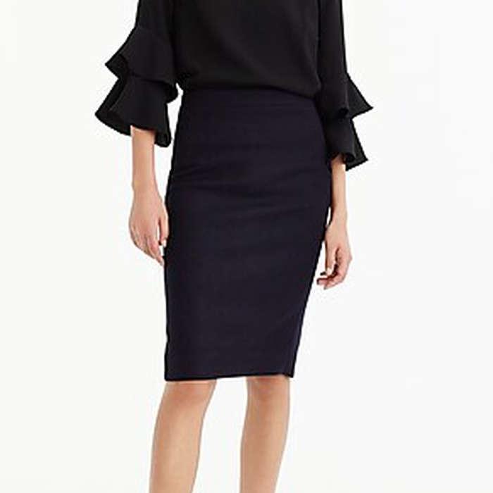 J.Crew No. 2 Pencil Skirt in Double-Serge Wool