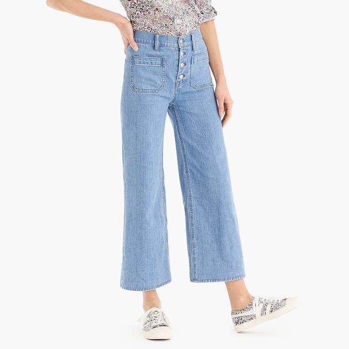 J.Crew Point Sur Wide-Leg Crop Jean