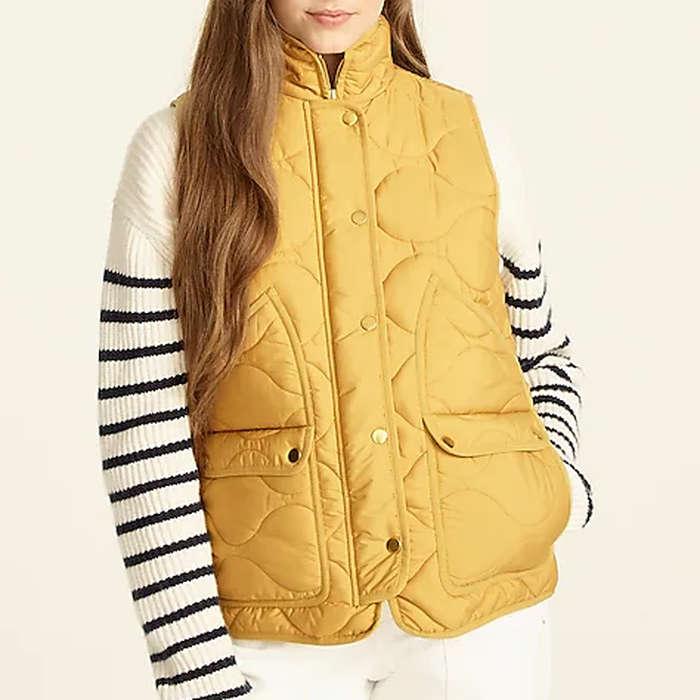 J.Crew Quilted Vest With Primaloft