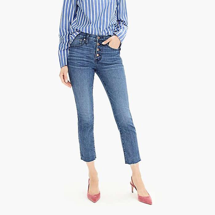J.Crew Vintage Straight Jean with Exposed Buttons