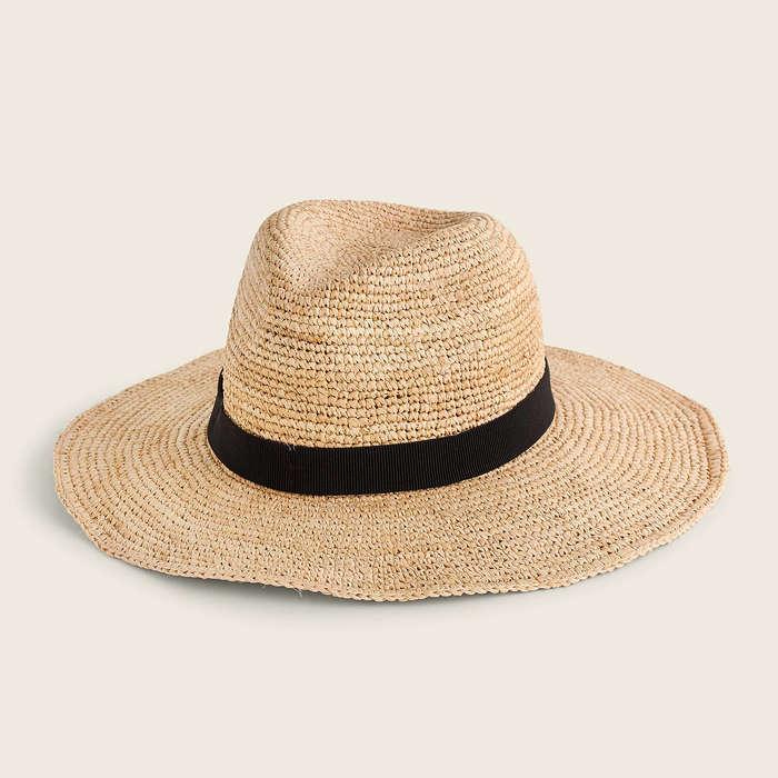 J.Crew Wide-Brim Packable Straw Hat