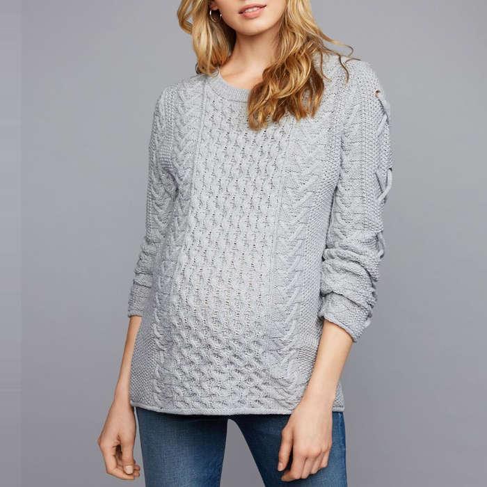 John + Jenn Cable Knit Maternity Sweater