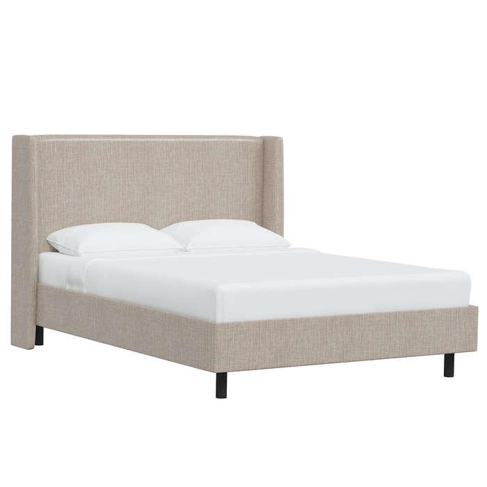 Joss & Main Queen Zuma Navy Charlotte Upholstered Low Profile Platform Bed
