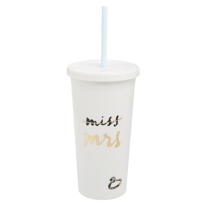 Kate Spade Miss to Mrs. Tumbler With Straw