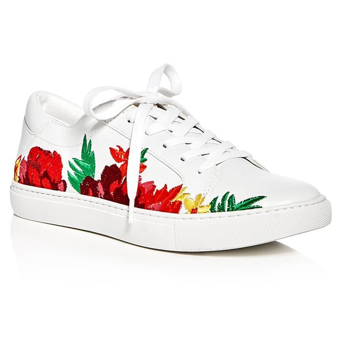 Kenneth Cole Kam Embroidered Lace Up Sneakers