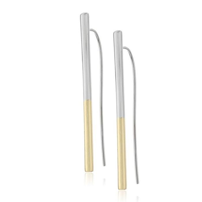 Kenneth Cole New York Meridian Ombre Two-Tone Stick Linear Drop Earrings
