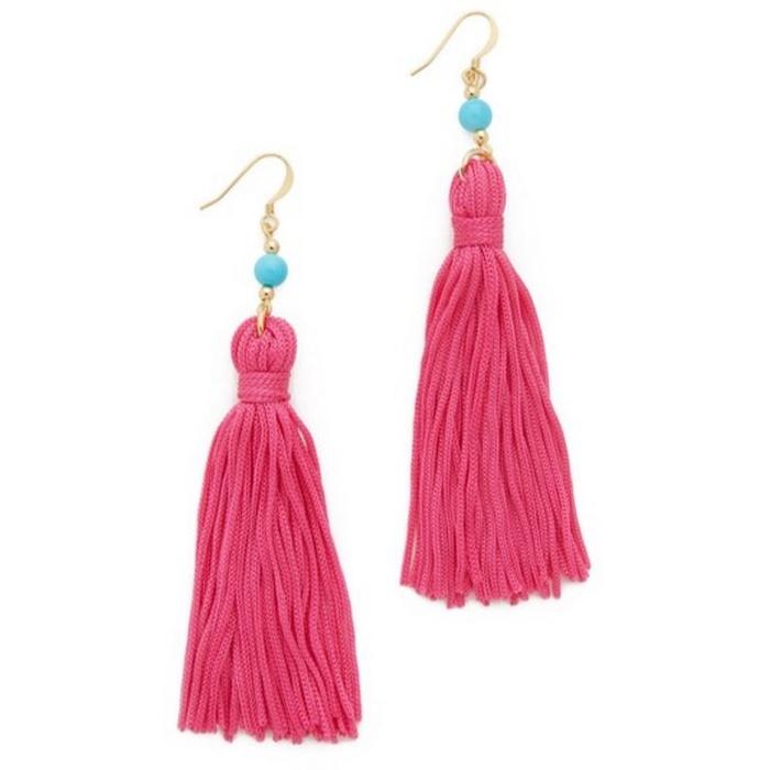 Kenneth Jay Lane Bead & Tassel Earrings