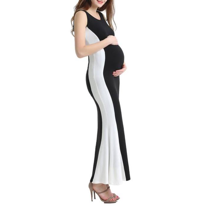 Kimi And Kai Phoebe Colorblock Maternity Maxi Dress