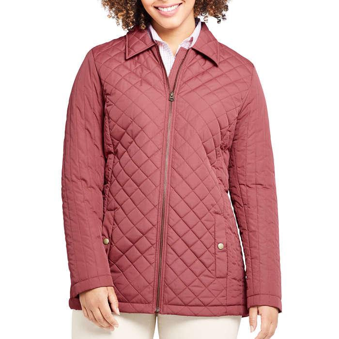 Lands' End Plus Size Insulated Quilted Barn Jacket