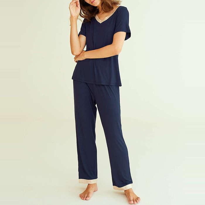 Latuza V-Neck Sleepwear Pajama Set