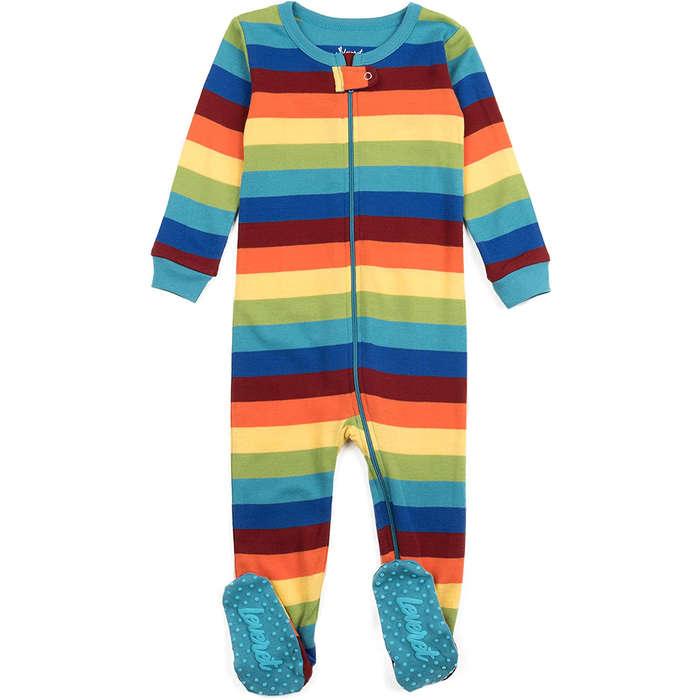 Leveret Striped Footed Pajamas