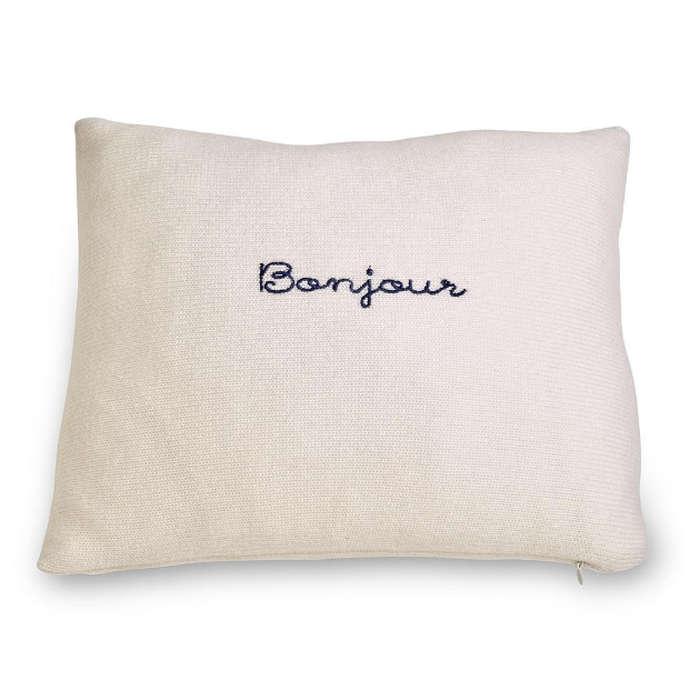 Little Escargot Bonjour Cashmere Pillow Cover