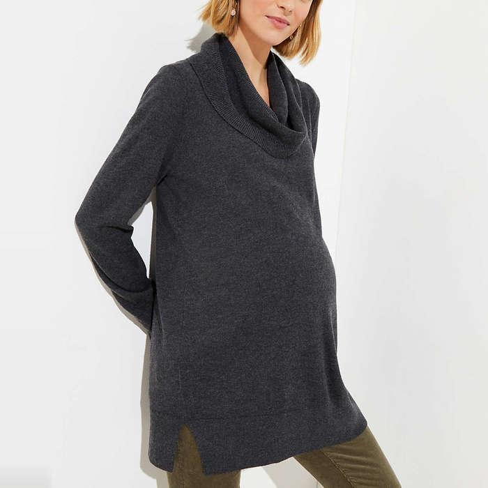 Loft Maternity Cowl Neck Tunic Sweater