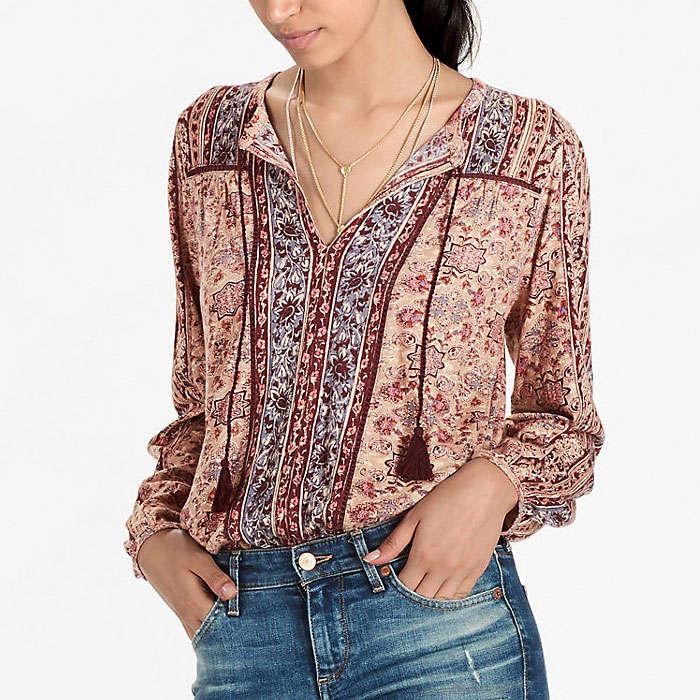 Lucky Brand Vintage Mixed Print Top