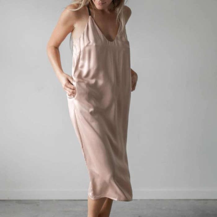 Lunya Washable Silk Slip Dress