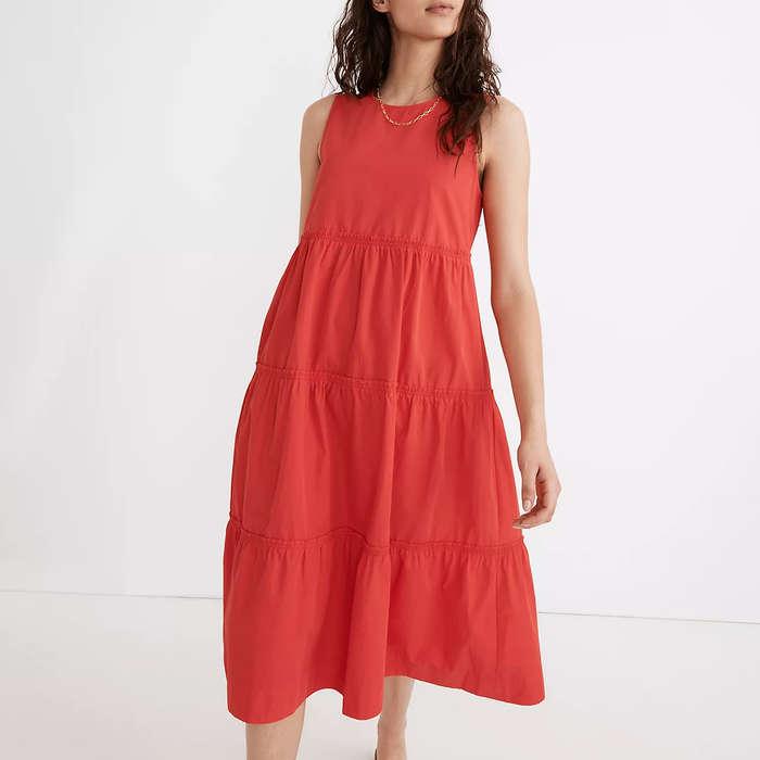 Madewell Cattail Tiered Dress