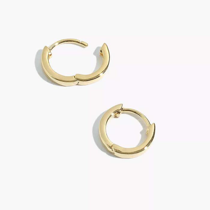 Madewell Delicate Collection Demi-Fine Huggie Mini Hoop Earrings