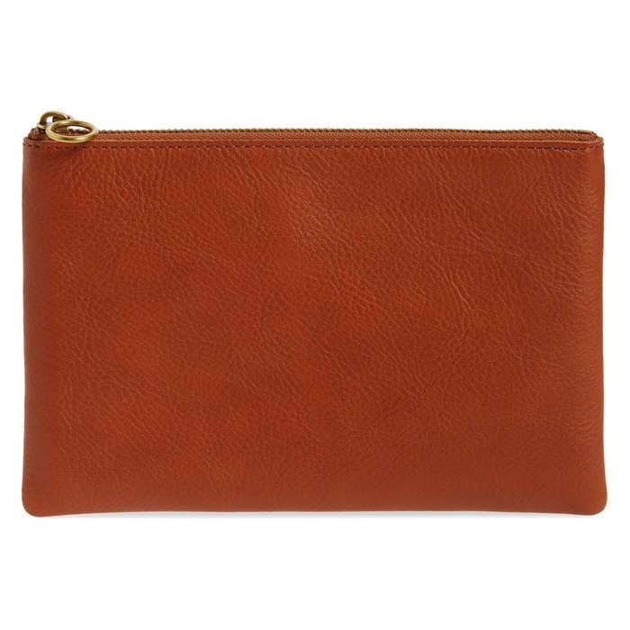 Madewell The Leather Pouch Clutch