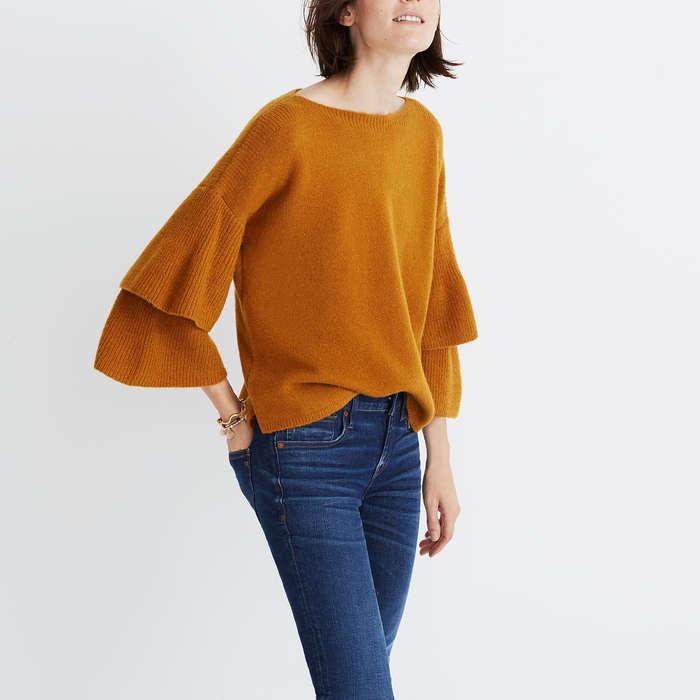 Madewell Tier-Sleeve Pullover Sweater