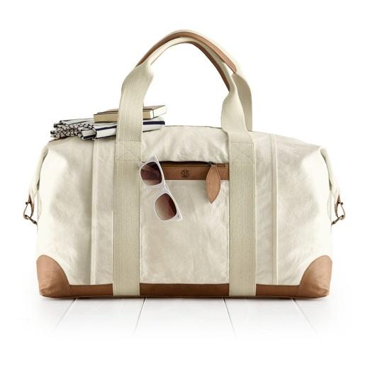 Mark and Graham Canvas with Leather Weekender Bag