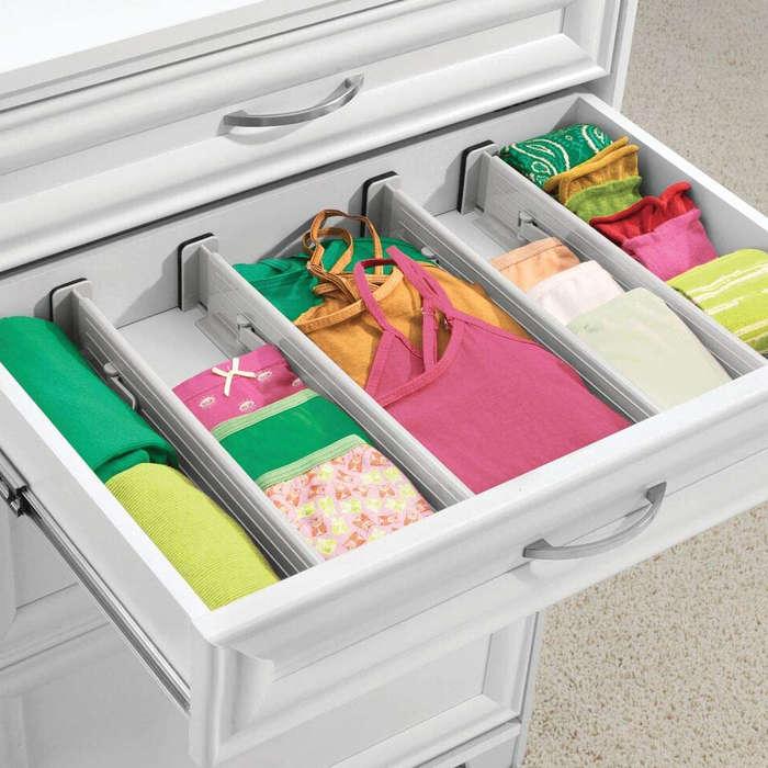 mDesign Adjustable And Expandable Drawer Organizer/Divider