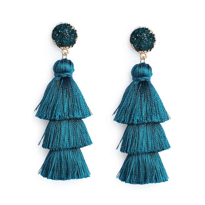Me&Hz Colorful Layered Tassel Earrings