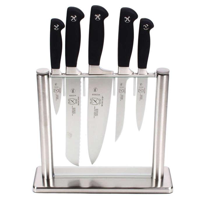 Mercer Culinary Genesis 6-Piece Forged Knife Block Set