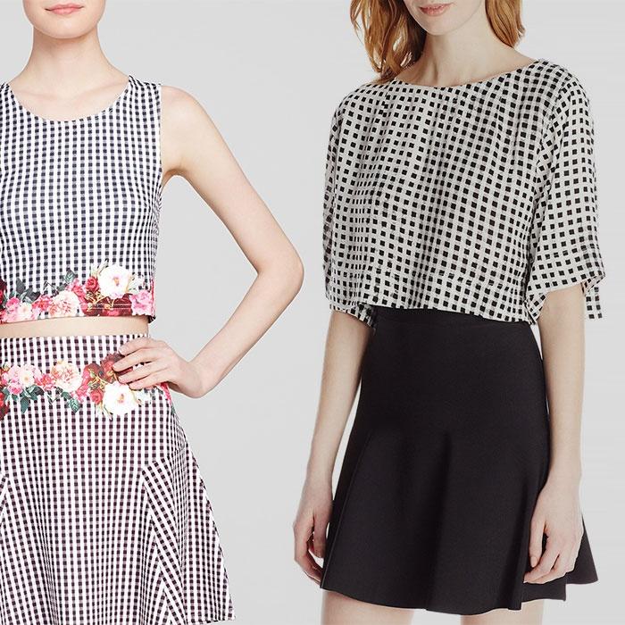 MinkPink Gingham Crop Tops