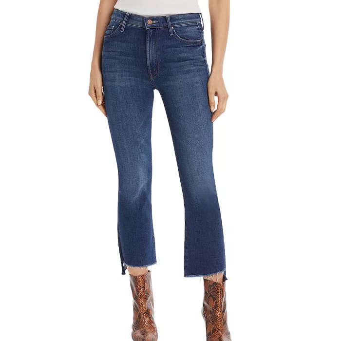 Mother The Insider Crop Step Fray Flared Jeans