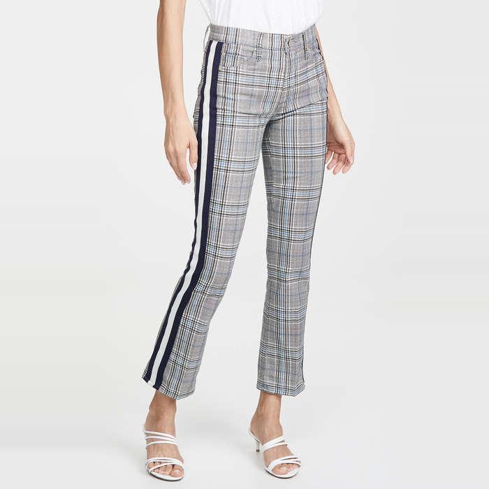 Mother The Insider Plaid Crop Pants