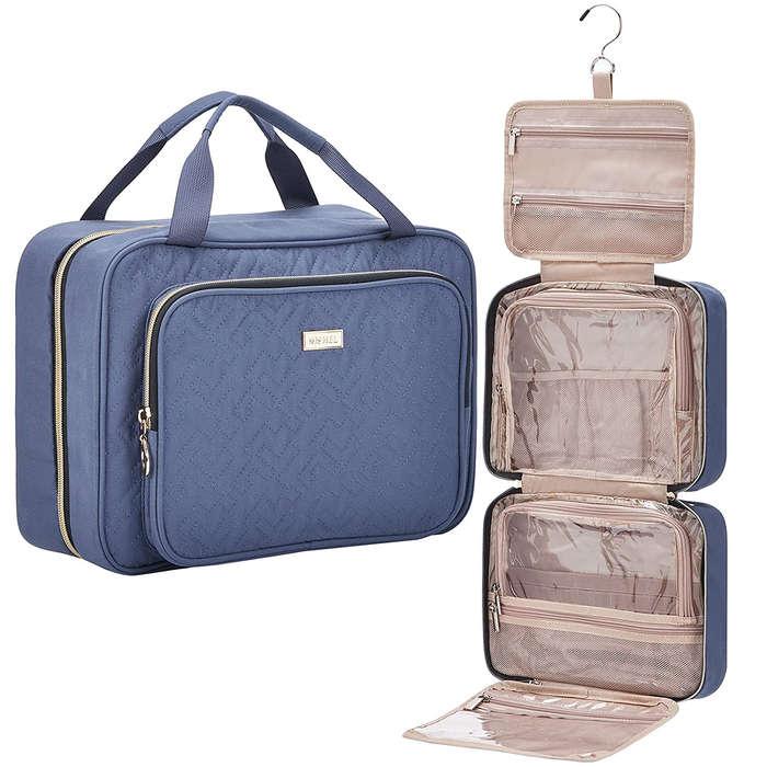 NISHEL 4 Sections Hanging Travel Toiletry Bag