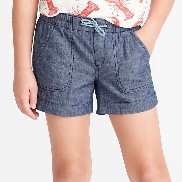 Old Navy Chambray Cuffed Pull-On Shorts