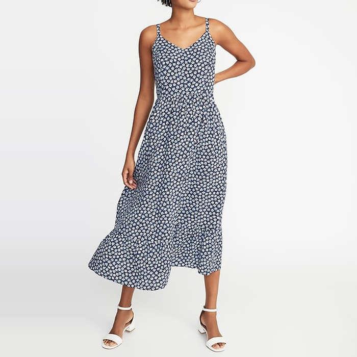Old Navy Fit & Flare Floral Cami Midi Dress