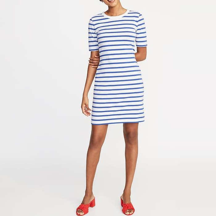Old Navy Fitted Crew-Neck Tee Dress