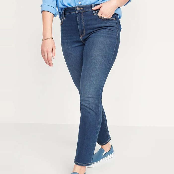 Old Navy High-Waisted Power Slim Straight Jeans