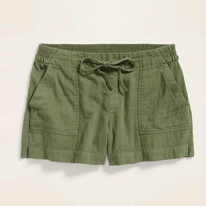 Old Navy Mid-Rise Soft Twill Pull-On Utility Shorts