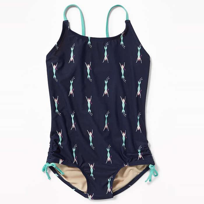 Old Navy Printed Cut-Out Back Swimsuit
