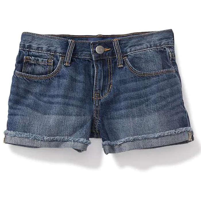 Old Navy Rolled-Cuff Jean Cut Off Shorts For Girls