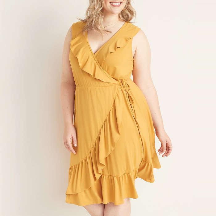 Old Navy Ruffled Fit & Flare Faux-Wrap Dress