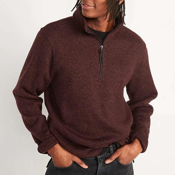 Old Navy Sweater-Fleece Mock-Neck Quarter-Zip Sweatshirt