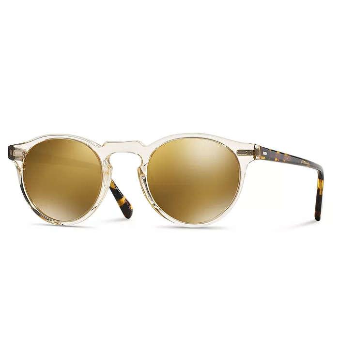 Oliver Peoples Gregory Peck Round Plastic Sunglasses