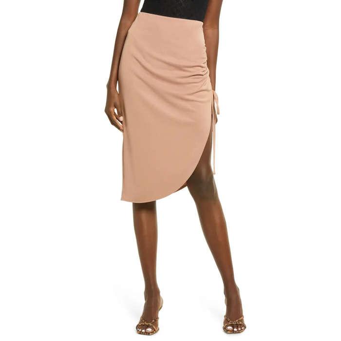 Open Edit Side Ruched Skirt