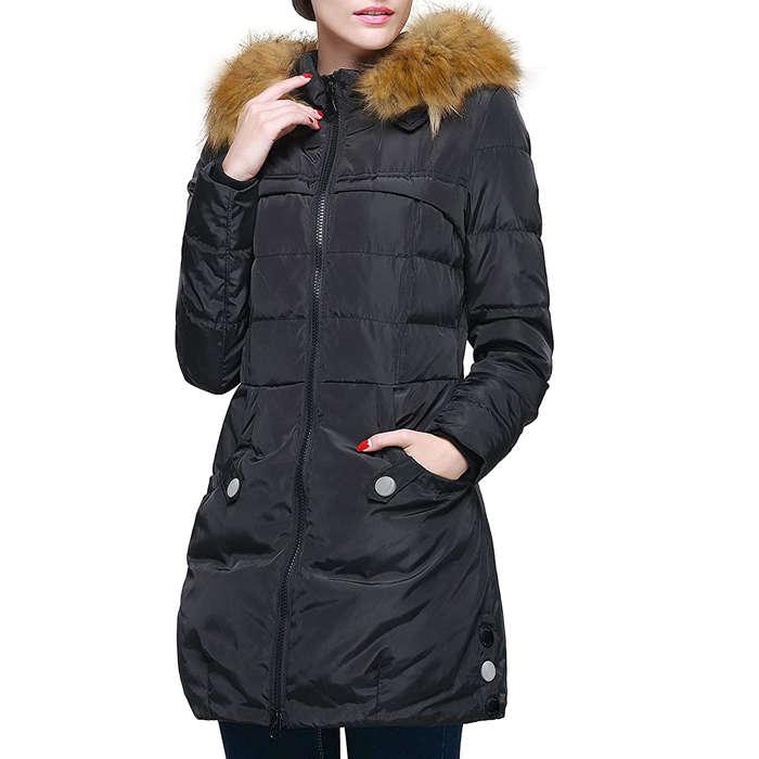 Orolay Down Jacket With Faux Fur Trim Hood