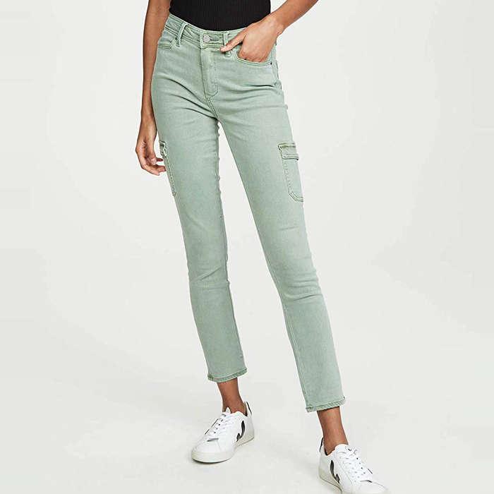 Paige Hoxton High-Rise Cargo Skinny Jeans