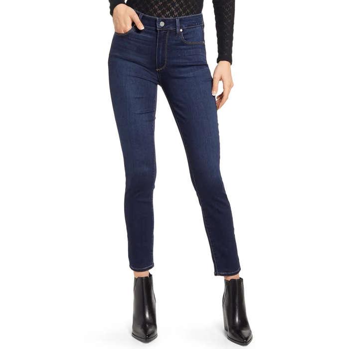 Paige Transcend Hoxton High Waist Ankle Ultra Skinny Jeans In Hartmann