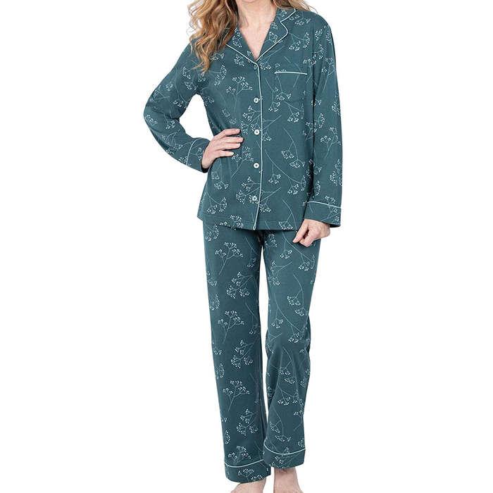 PajamaGram Button Up Pajama Set