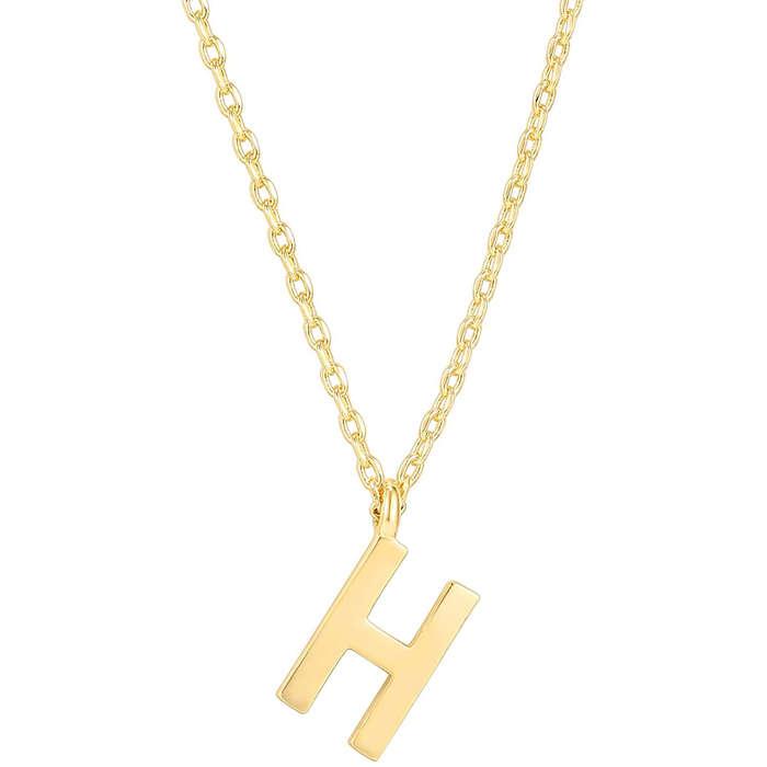 PAVOI 14K Gold Plated Initial Necklace